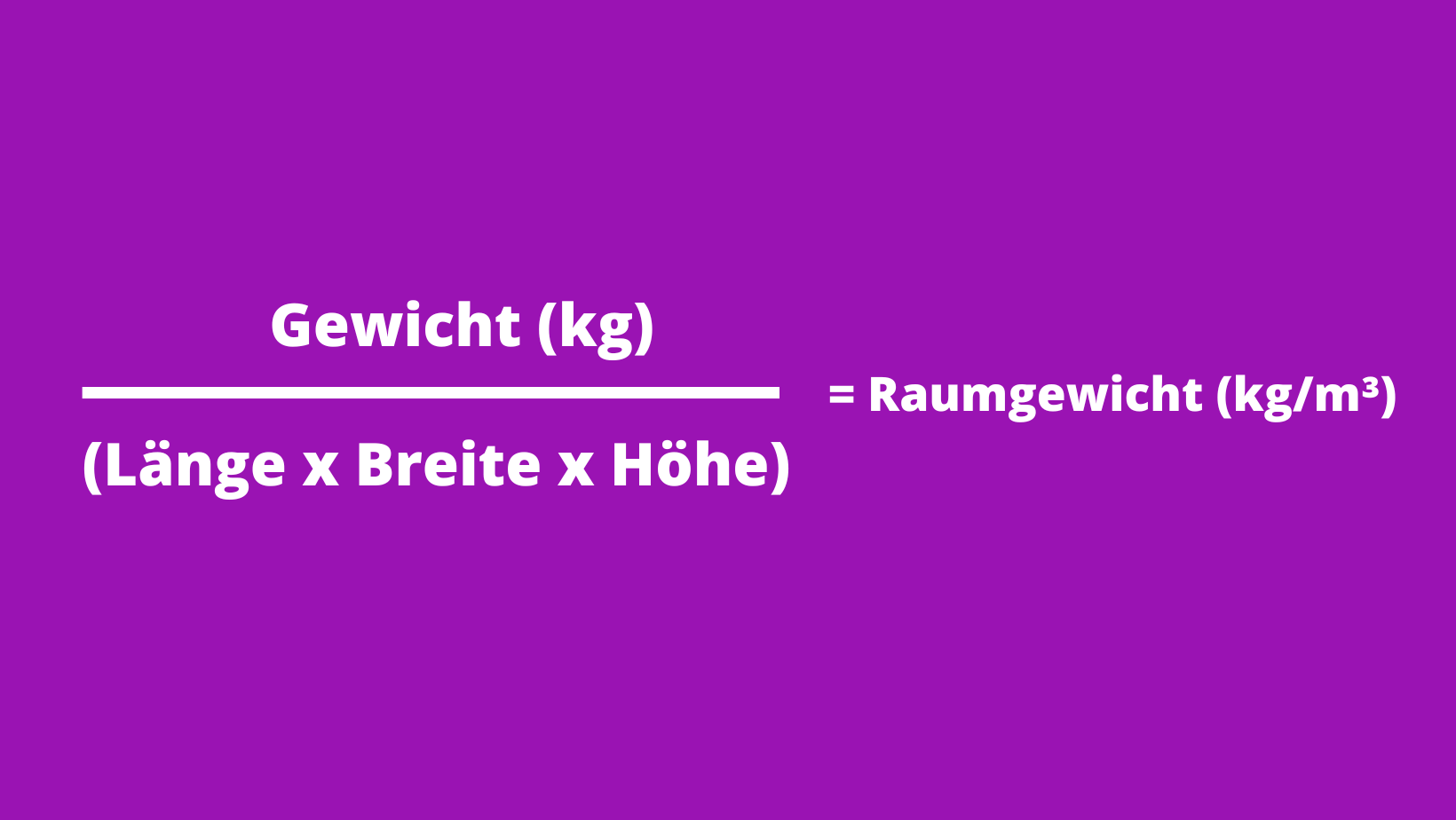 Formel zur Berechnung des Raumgewichts bei Matratzen