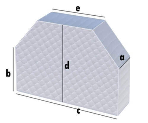 Matratze Rechteck mit 2 Schrägschnitten