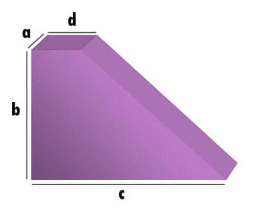 Schaumstoff-Zuschnitt - Dreieck mit Abschnitt